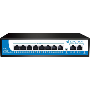 Expotech Ex-10120P 8 Port POE Switch + 2 Port FE Port